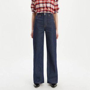 Levi's Ribcage Wide Leg Jeans - Dark Wash - 28